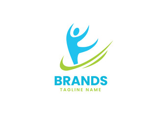 Life Balance Dynamics Logo Design Template, abstract logo design