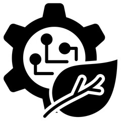 Green Technology Glyph Icon