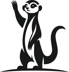 black meerkat cartoon