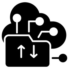 Cloud Storage Glyph Icon