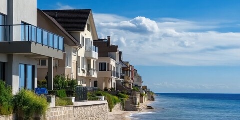 A coastal town embraces green building methods for a sustainable future and a thriving community.