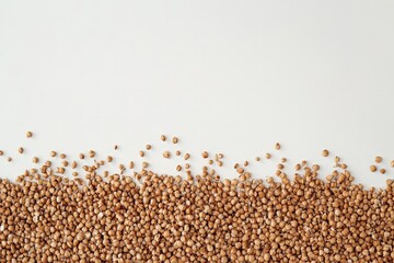 Naklejka premium A close up image shows a pile of small seeds