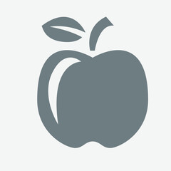 Apple icon, fruit, healthy, nutrition, food, organic, fresh, diet, vitamin, natural.