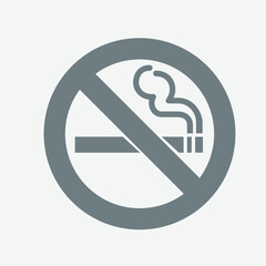 No smoking icon, prohibition, cigarette, health, ban, warning, smoke-free, sign, alert, safety.