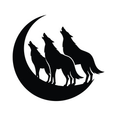 wolf black silhouette