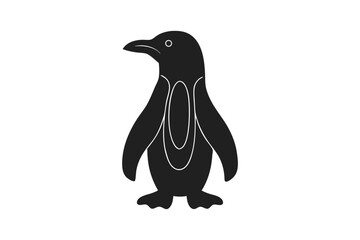 Penguin silhouette vector illustration
