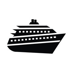 Obraz premium cruise ship vector illustration