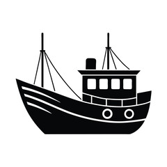 vector illustration of a ship