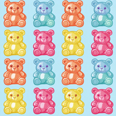 Colorful bears gelato