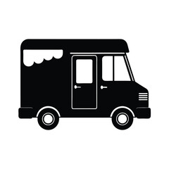 retro bus isolated on white