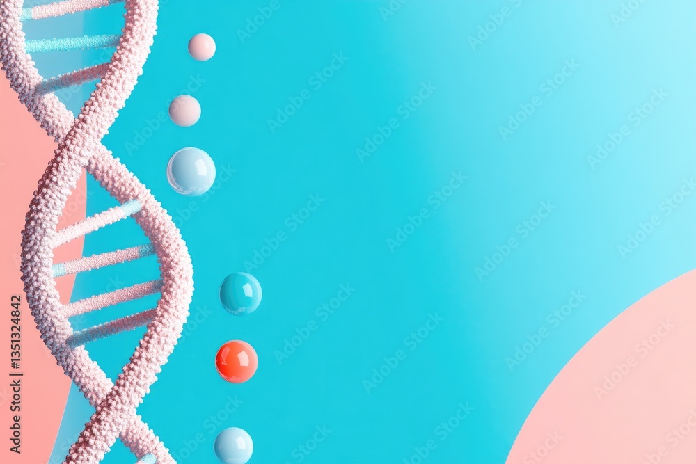 Poster create abstract design incorporating elements of dna strands or molecular structures using vibrant c