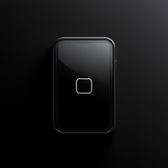 Minimalist Black Smartphone: Sleek Design, Modern Technology, & Clean Interface on a Dark Background