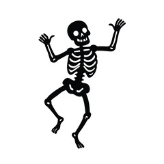 skeleton with a skull on his head