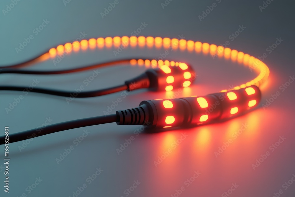 Poster close-up shot of a light strip with exposed wires