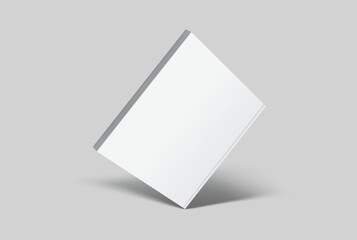 Vector realistic 3d square magazine mockup with white blank covers template on background. For the business presentation magazine, notebook, booklet, brochure, catalogue or a publisher advertising
