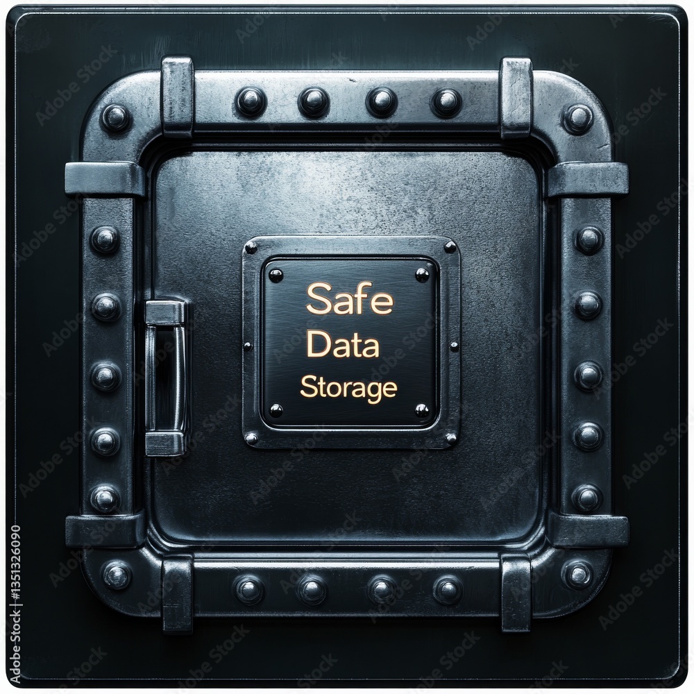Fototapete Safe Data Storage Vault: Secure your digital assets with this robust and industrial-style data protection system.
