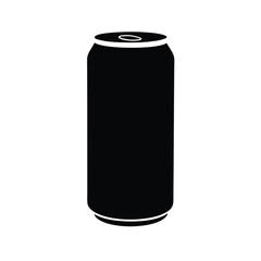 black beer can isolated