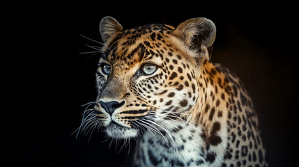 Naklejka premium Beautiful tiger - isolated on black background. Ai Generated Images