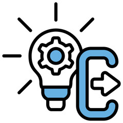 Exit Strategy Blue Black Icon