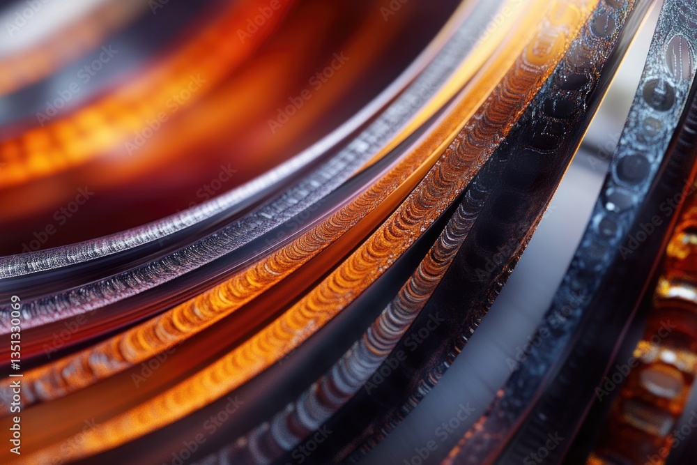 Poster A detailed view of a metal object with a blurred background