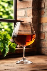 alcoholism, alcohol addiction and people concept - male alcoholic drinks brandy at home