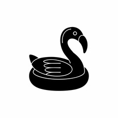 creative details Flamingo Pool Float Icon vector illustration