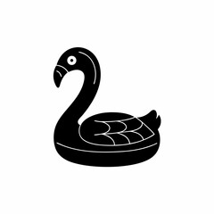 Naklejka premium creative details Flamingo Pool Float Icon vector illustration