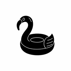 creative details Flamingo Pool Float Icon vector illustration