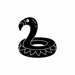 Naklejka premium creative details Flamingo Pool Float Icon vector illustration