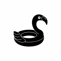 creative details Flamingo Pool Float Icon vector illustration
