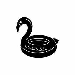creative details Flamingo Pool Float Icon vector illustration