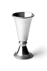 Detailed Image of a Vintage Metal Jigger on a White Background, Perfect for Crafting Classic Cocktails