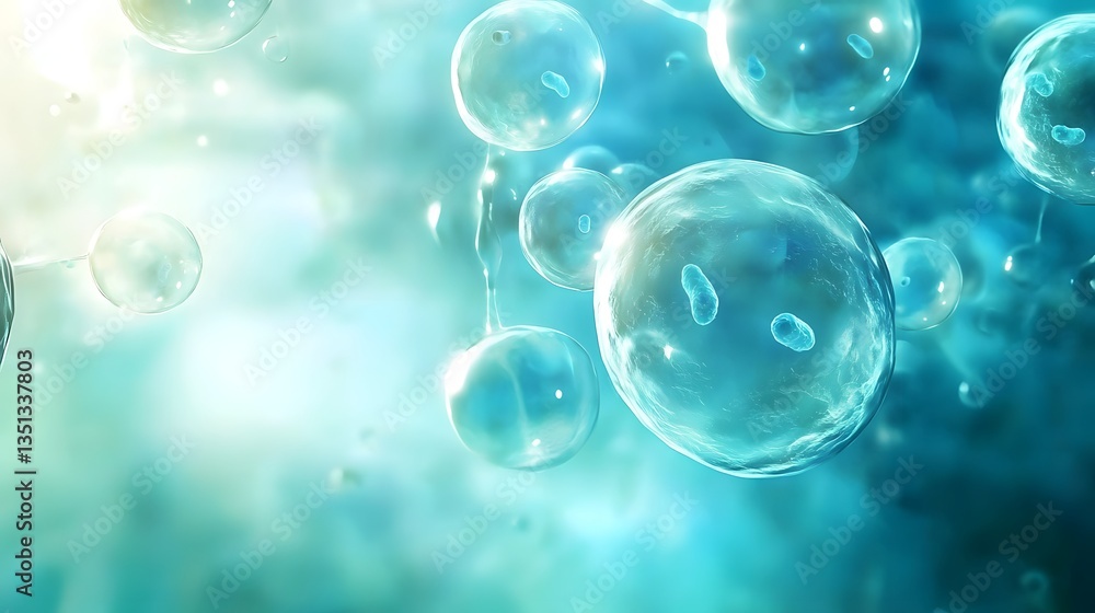 Poster futuristic visualization of real time ai driven immune response systems defending against bacterial 