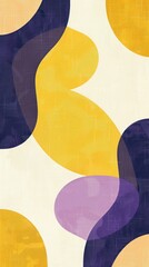 Abstract shapes, organic forms, pastel colors, textured background