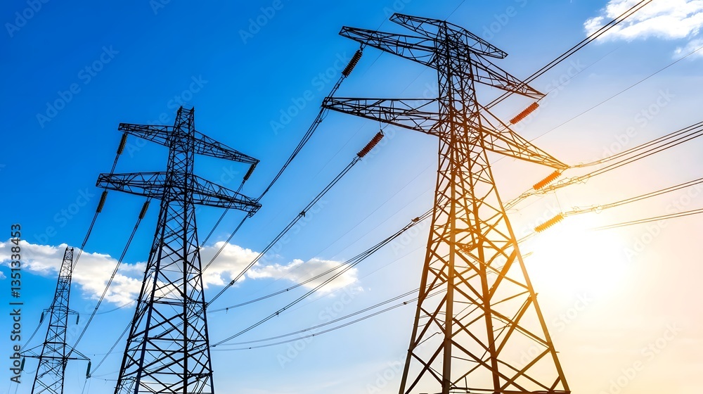 Poster high speed ai controlled electricity grid rerouting power instantly in response to sudden surges or 