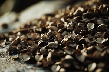 Obraz premium A close up view of a collection of seeds
