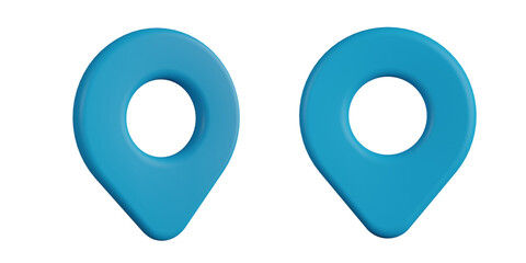 3D Map Location Marker Icon Design