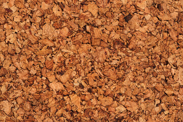 Texture of natural color cork with oil finish