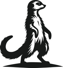 vector illustration of a meerkat