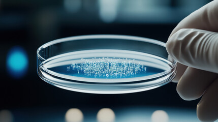 Chitosan, A researcher conducts an experiment on chitosan in a lab setting with high fidelity imaging.