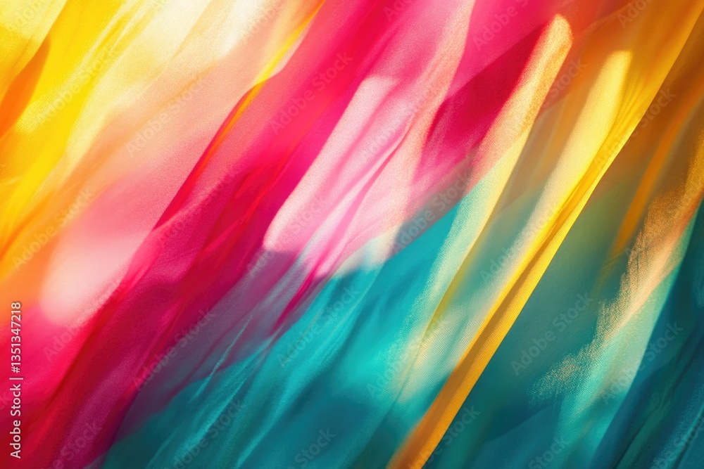 Poster Blurry image of a multicolored background with no distinct objects or people