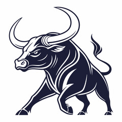 vector illustration of a bull