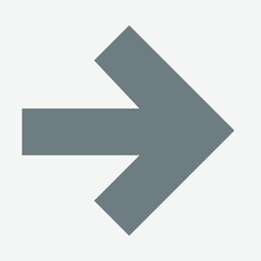 Right arrow icon, bold, directional, navigation, simple, modern, flat design.