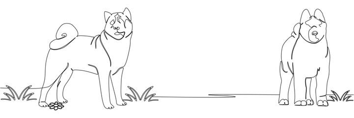 set dog line art of illustration  background for a pet day