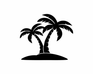  creative details Shadow of a Palm Tree on Sand Icon vector illustration