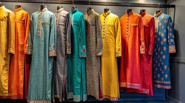 Vibrant Collection of Indian Kurta Pajamas: A Showcase of Exquisite Designs and Colors