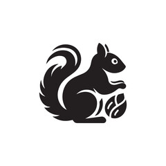 Squirrel Nuts Silhouette Logo