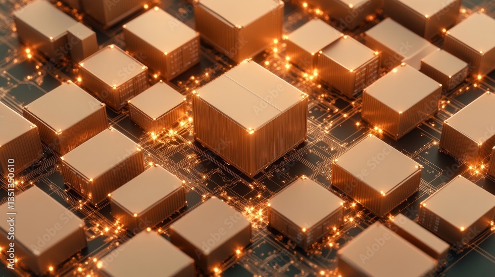Poster exploring the role of artificial intelligence in modern technology with advanced microchips illumina