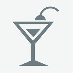 Cocktail icon, colorful mixed drink, festive, elegant glass, refreshing, vibrant.