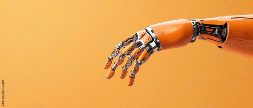 Poster robotic hand demonstrates advanced dexterity in everyday tasks during a workshop on technology integ